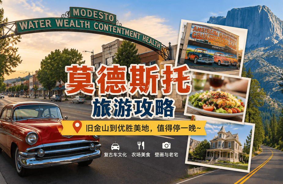 莫德斯托旅遊攻略:舊金山到優勝美地,值得停一晚~